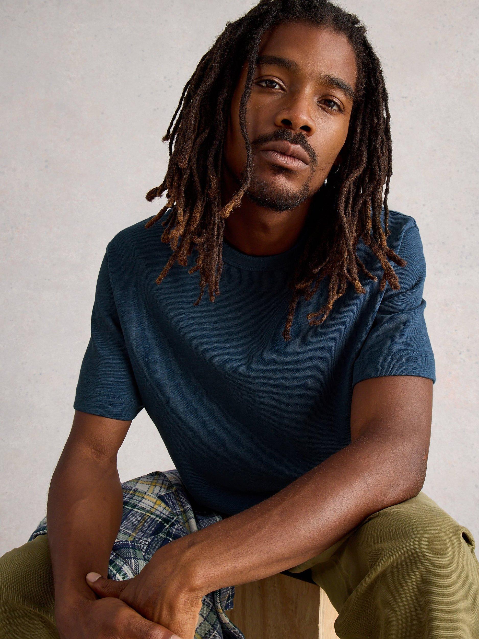 Product image 4 of 5, which shows White Stuff Harrington Crew Neck Cotton T-Shirt, Blue, XXS