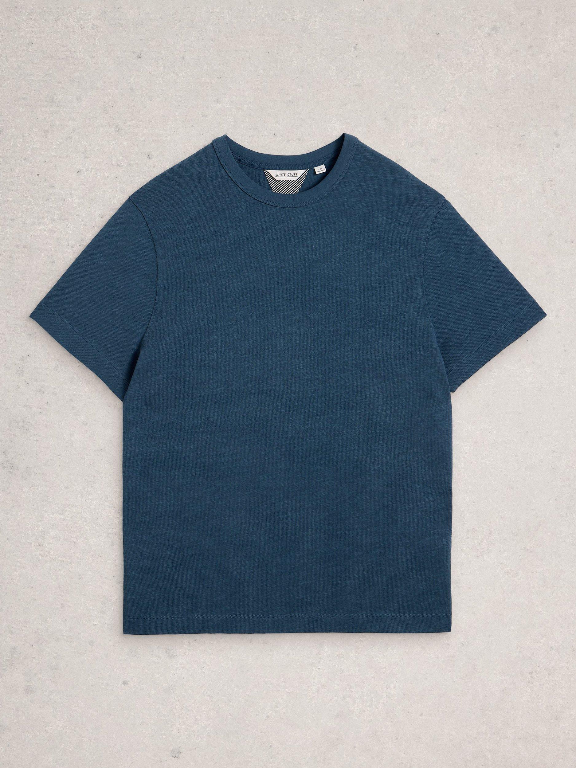 Product image 5 of 5, which shows White Stuff Harrington Crew Neck Cotton T-Shirt, Blue, XXS