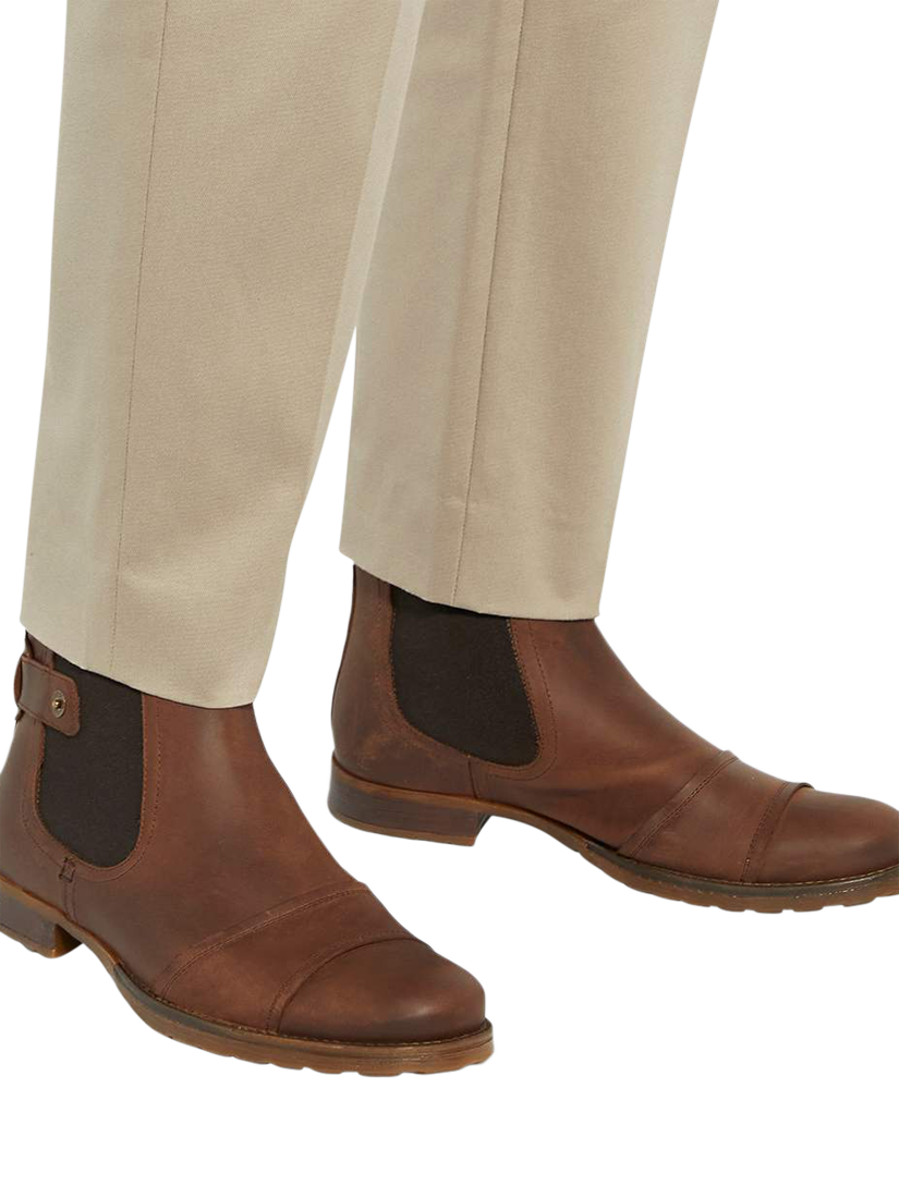 Product image 2 of 6, which shows Dune London Saltwood Leather Ankle Boots, Brown, 7