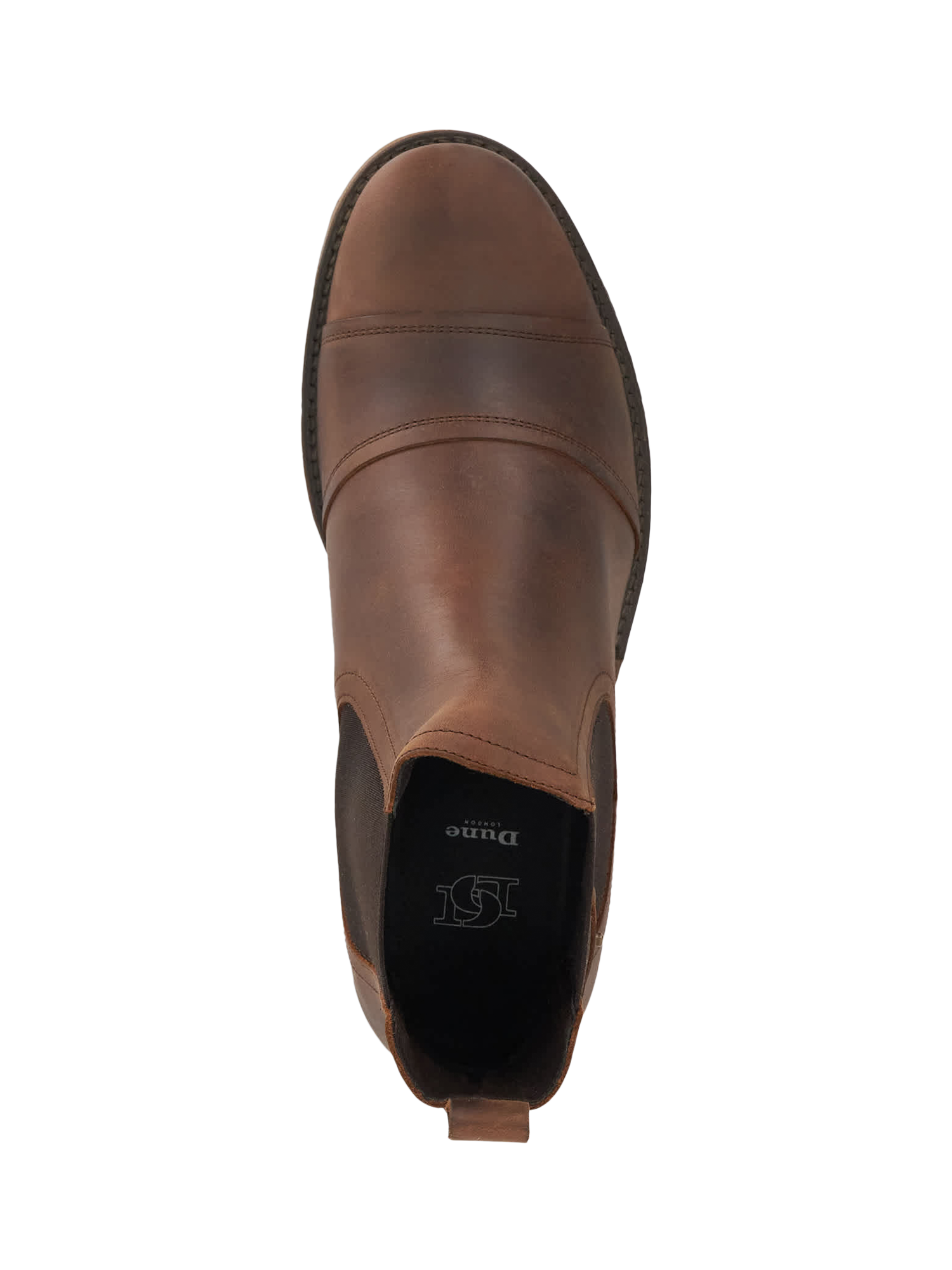 Product image 5 of 6, which shows Dune London Saltwood Leather Ankle Boots, Brown, 7