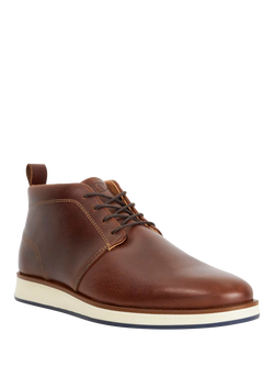 Dune London Smoky Leather Lace Up Ankle Boots - view 2, Brown