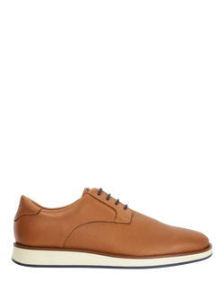 Dune London Bow Leather Lace Up Derby Shoes, Tan