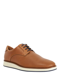 Dune London Bow Leather Lace Up Derby Shoes - view 2, Tan