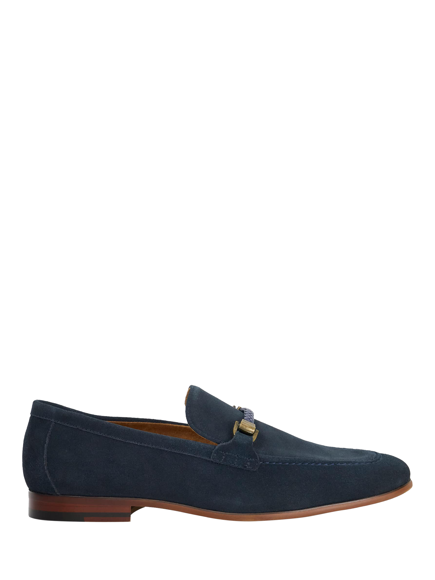 Product image 1 of 6, which shows Dune London Scilly Suede Loafers, Navy, 7