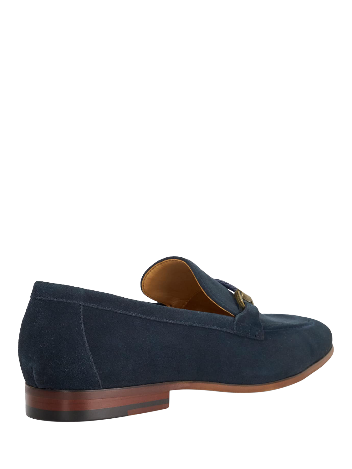 Product image 4 of 6, which shows Dune London Scilly Suede Loafers, Navy, 7