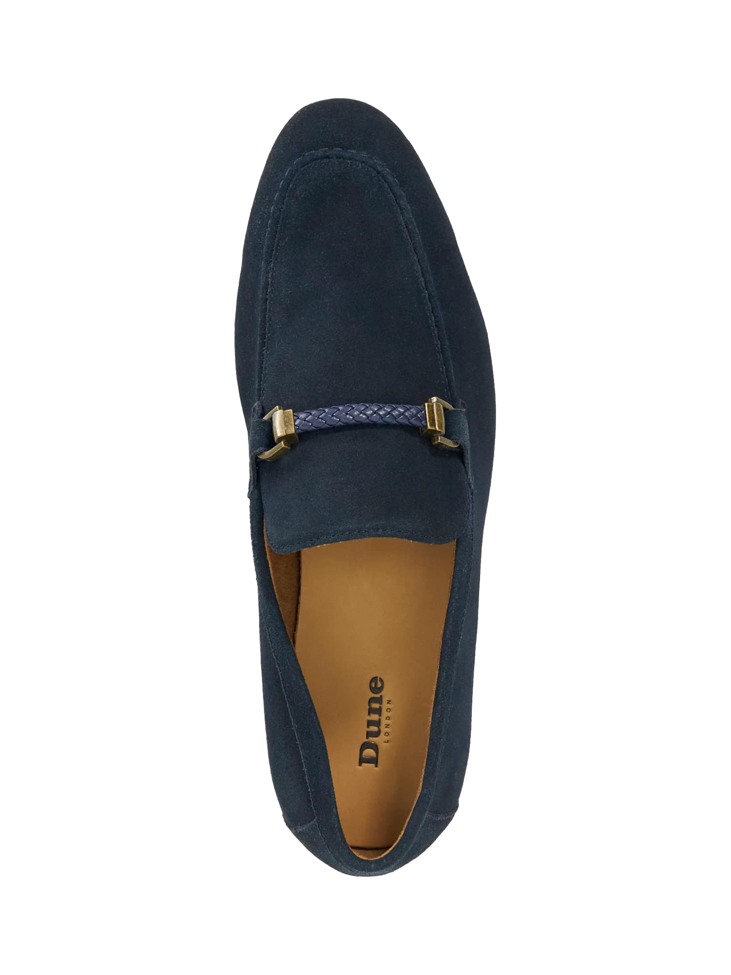 Product image 5 of 6, which shows Dune London Scilly Suede Loafers, Navy, 7