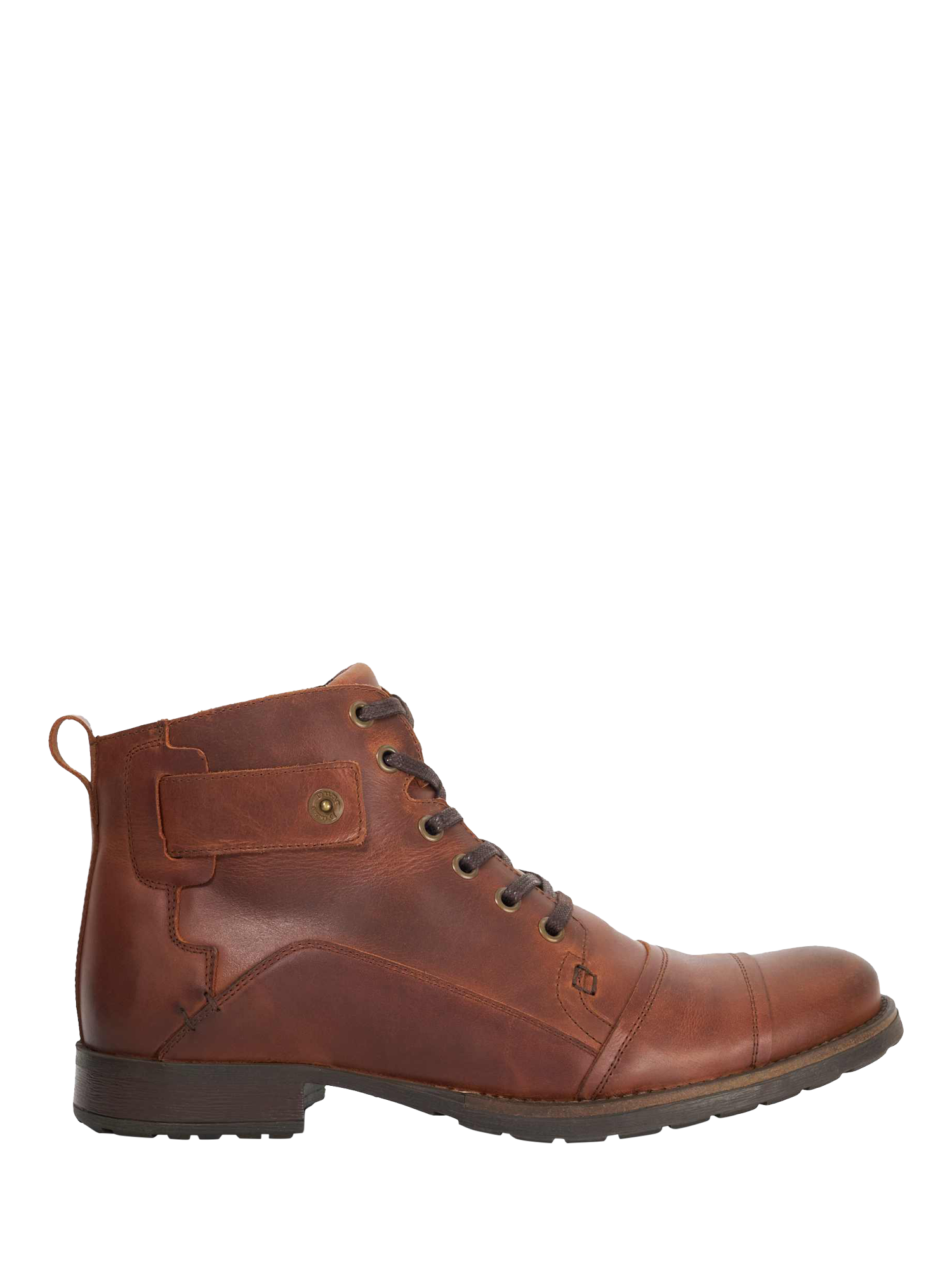 Product image 1 of 5, which shows Dune London Simon Leather Ankle Boots, Tan, 6|6.5