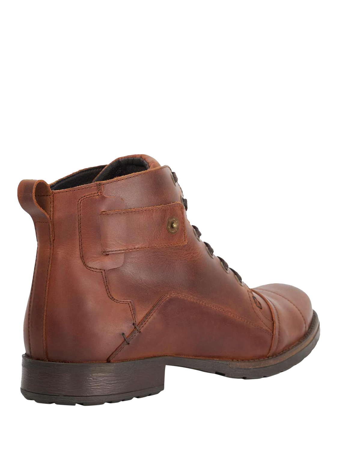 Product image 3 of 5, which shows Dune London Simon Leather Ankle Boots, Tan, 6|6.5