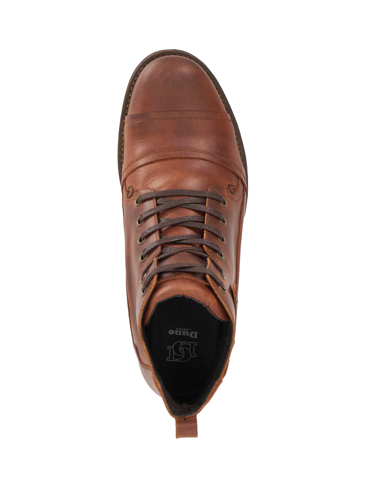 Product image 4 of 5, which shows Dune London Simon Leather Ankle Boots, Tan, 6|6.5