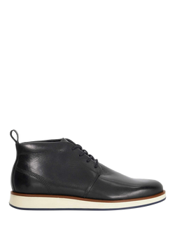 Dune London Smoky Leather Lace Up Ankle Boots, Black