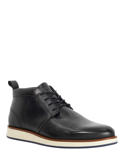 Dune London Smoky Leather Lace Up Ankle Boots - view 2, Black