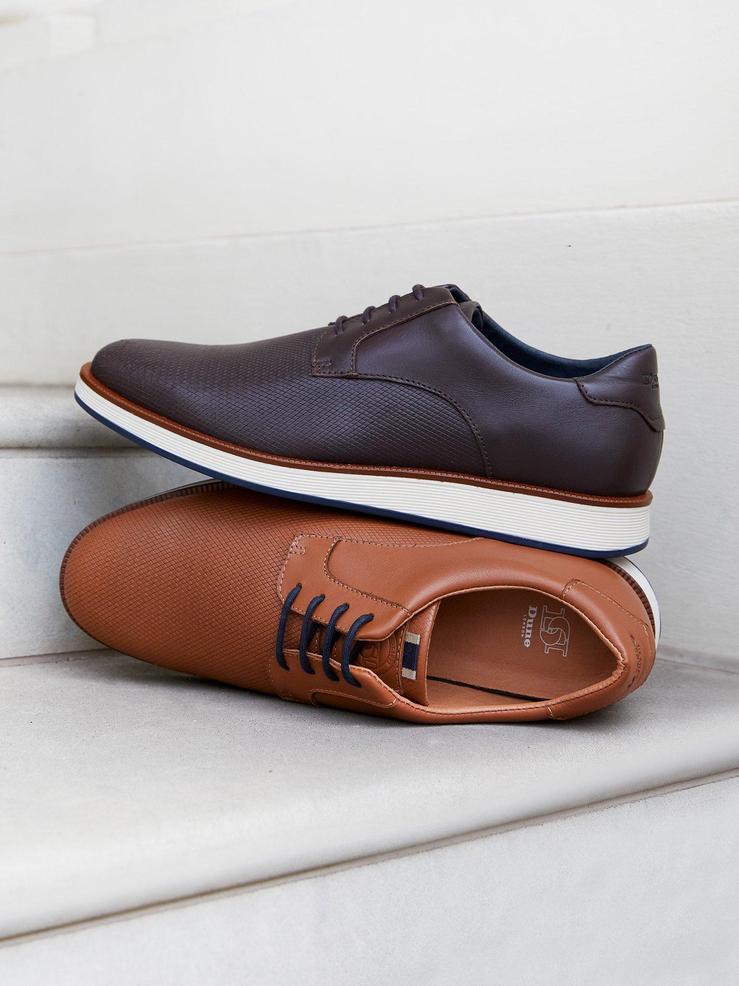 Product image 6 of 6, which shows Dune London Bow Leather Lace Up Derby Shoes, Brown, EU40
