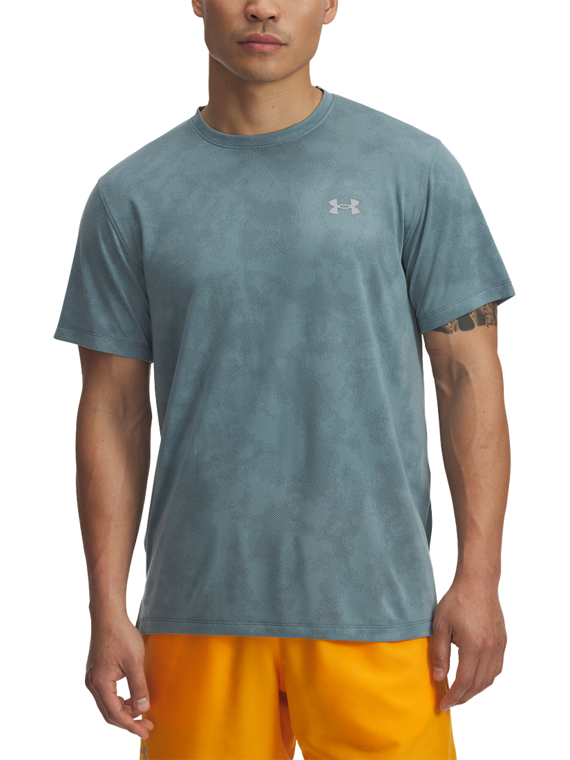 Product image 1 of 3, which shows Under Armour Launch Camouflage Short Sleeve T-Shirt, Reflective, S