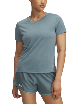Under Armour Women's Launch Short Sleeve T-Shirt, Blue / Reflective