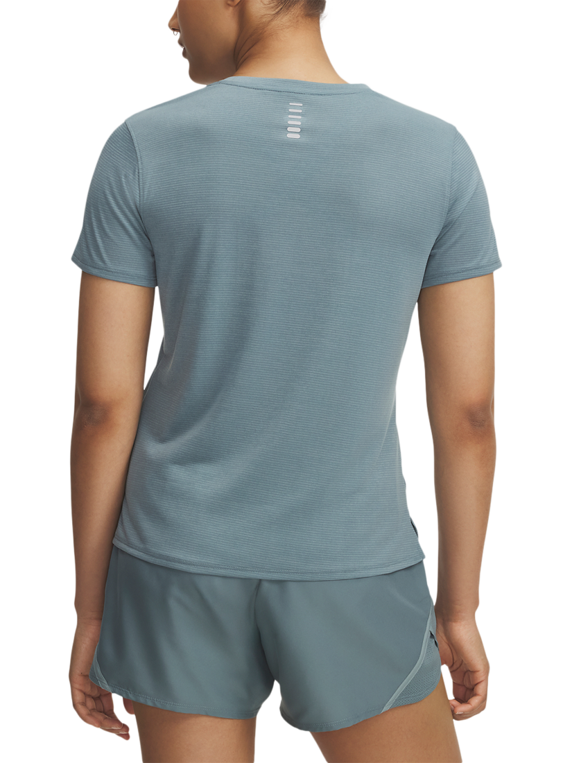 Product image 2 of 2, which shows Under Armour Women's Launch Short Sleeve T-Shirt, Blue / Reflective, XS