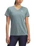 Under Armour TwistUA Tech V-Neck T-Shirt, Jasper Blue / White
