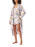 myza Dog Print Midi Dressing Gown, Multi