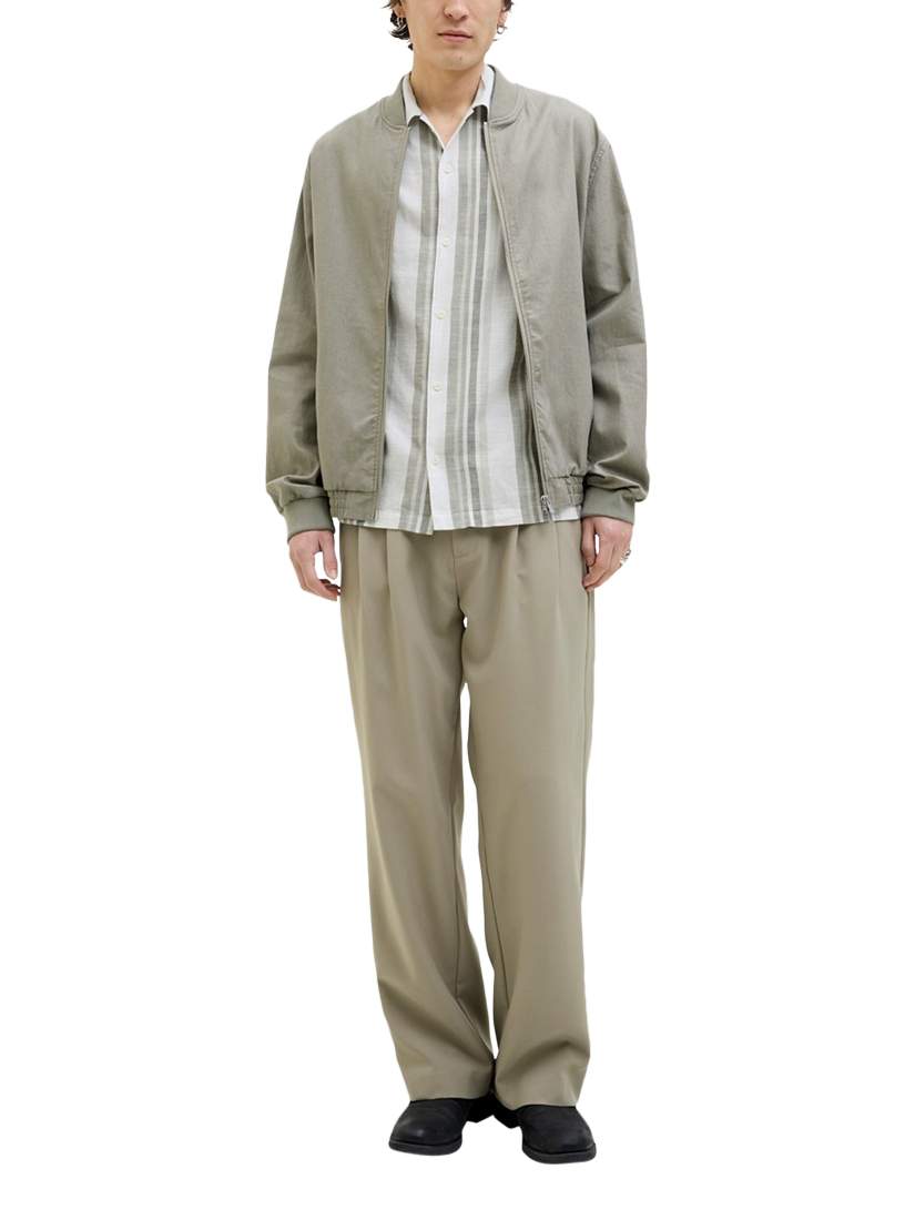 Product image 3 of 4, which shows Jack & Jones Stripe Short Sleeve Shirt, Vetiver, S
