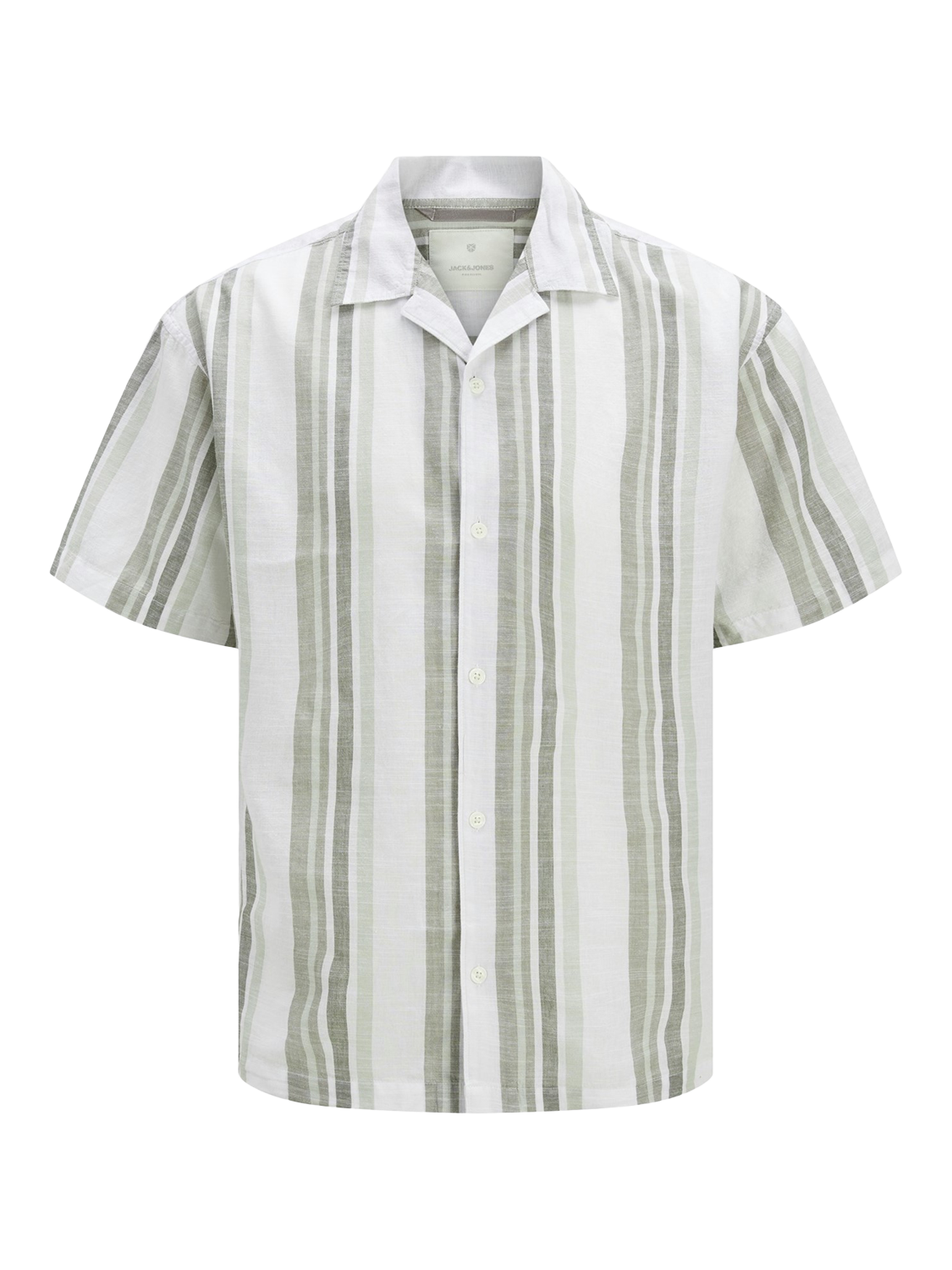 Product image 4 of 4, which shows Jack & Jones Stripe Short Sleeve Shirt, Vetiver, S