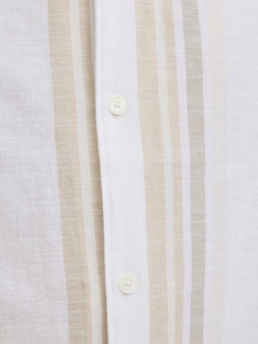 Product image 5 of 5, which shows Jack & Jones Stripe Short Sleeve Shirt, Travertine, S