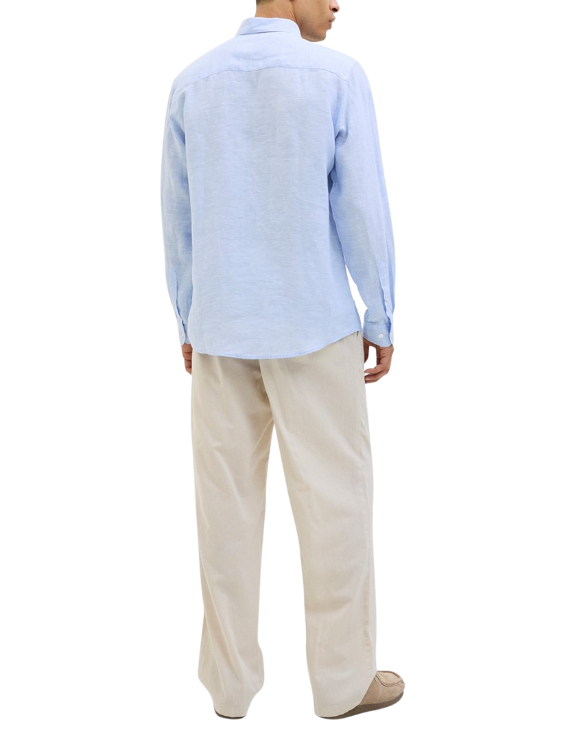 Product image 2 of 7, which shows Jack & Jones Linen Regular Fit Shirt, Brunnera Blue, S
