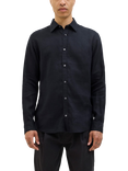 Jack & Jones Linen Regular Fit Shirt, Black