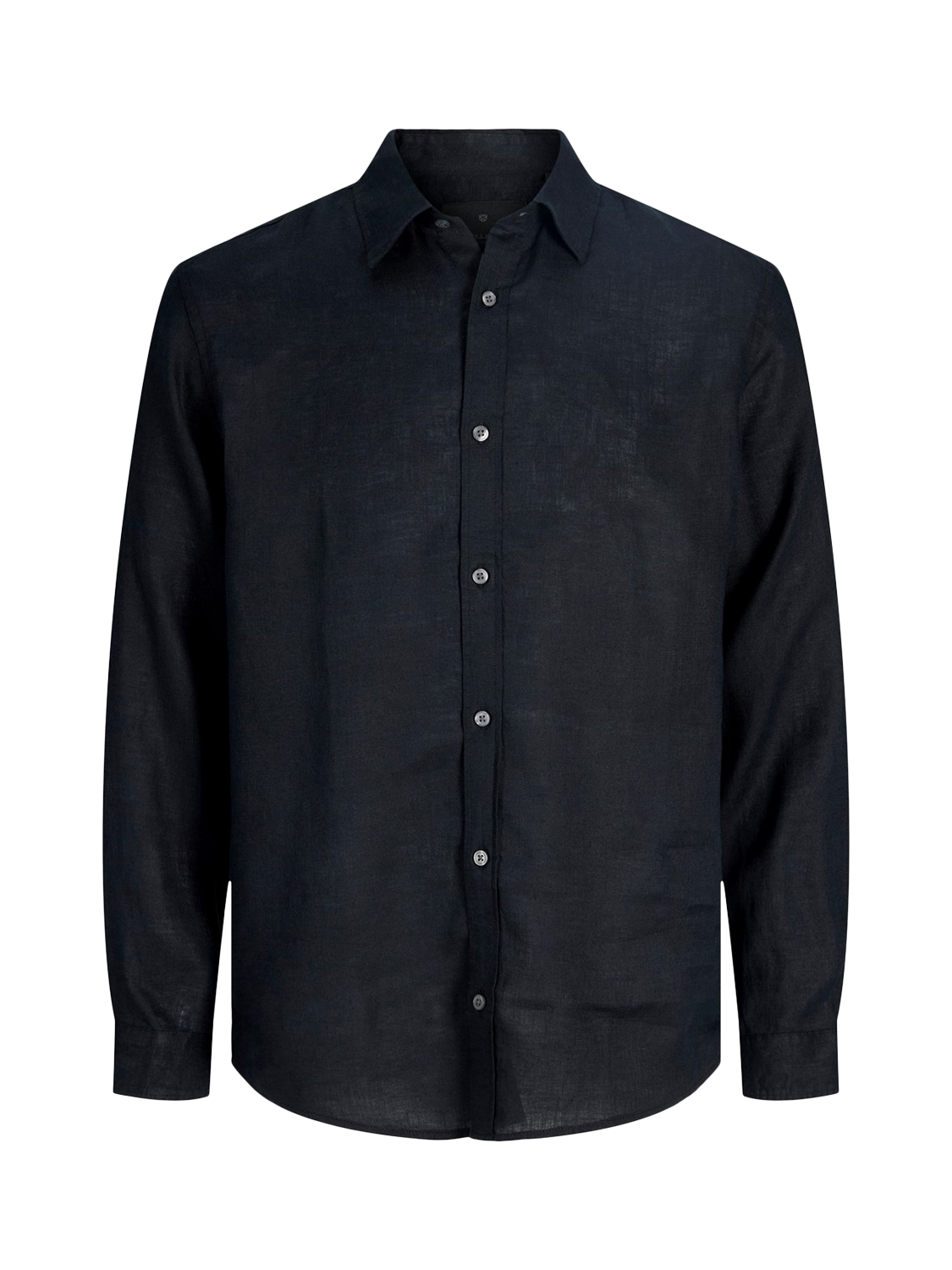 Product image 4 of 4, which shows Jack & Jones Linen Regular Fit Shirt, Black, S