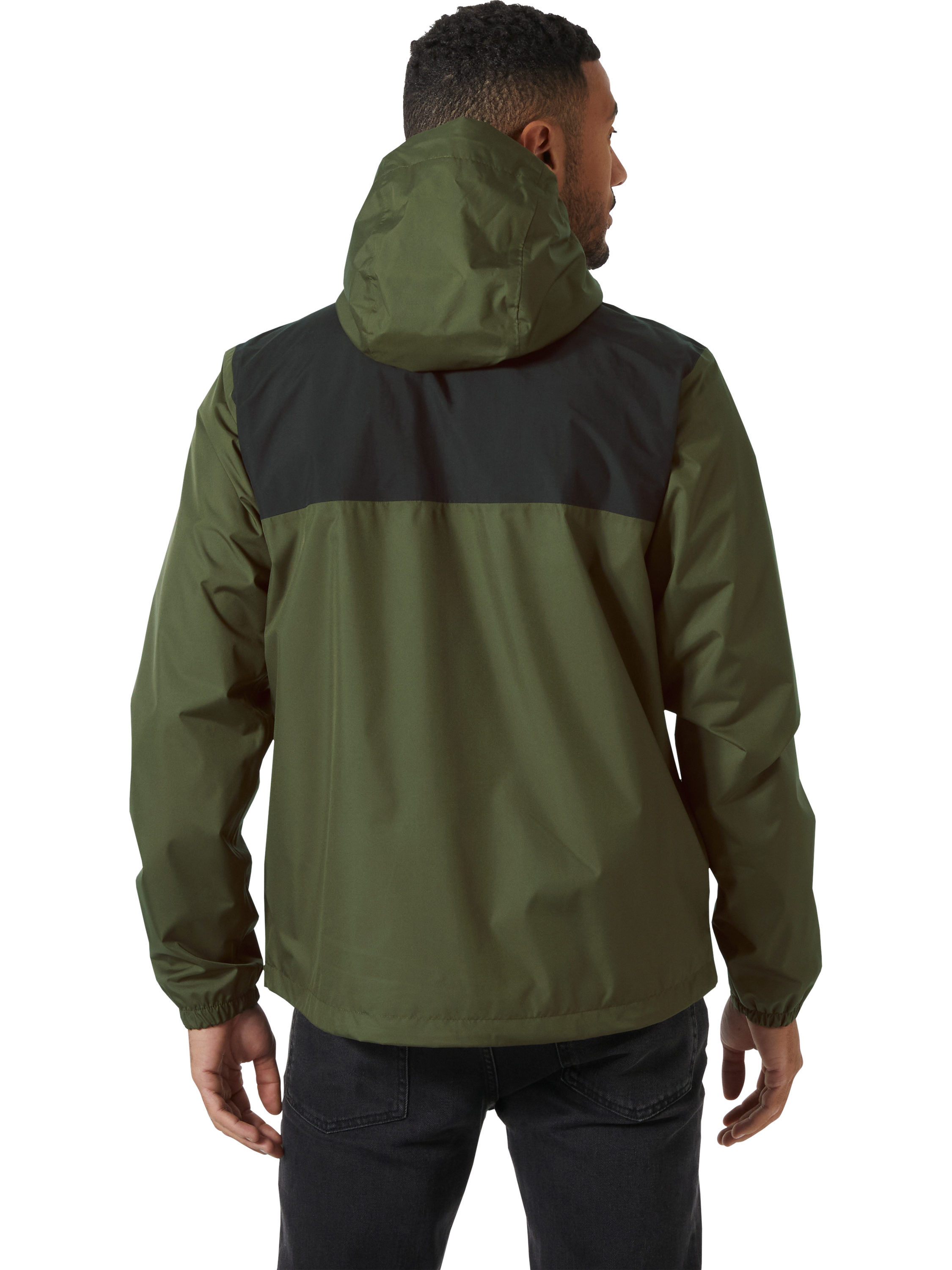 Product image 2 of 4, which shows Helly Hansen Men's Vancouver Waterproof Rain Jacket, Utility Green, XL