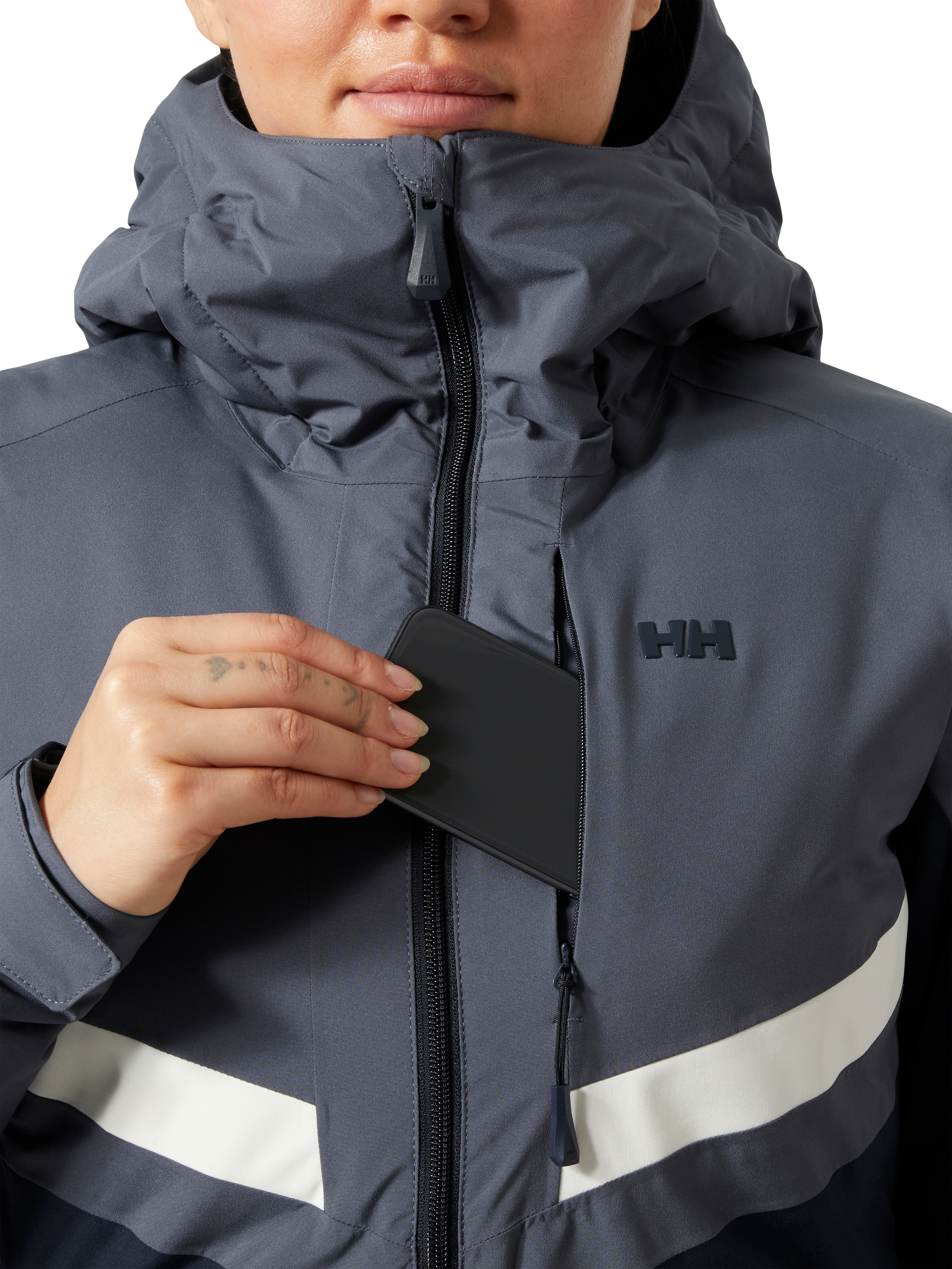 Product image 3 of 4, which shows Helly Hansen Women's Edge 3.0 Ski Jacket, Alpine Frost, L