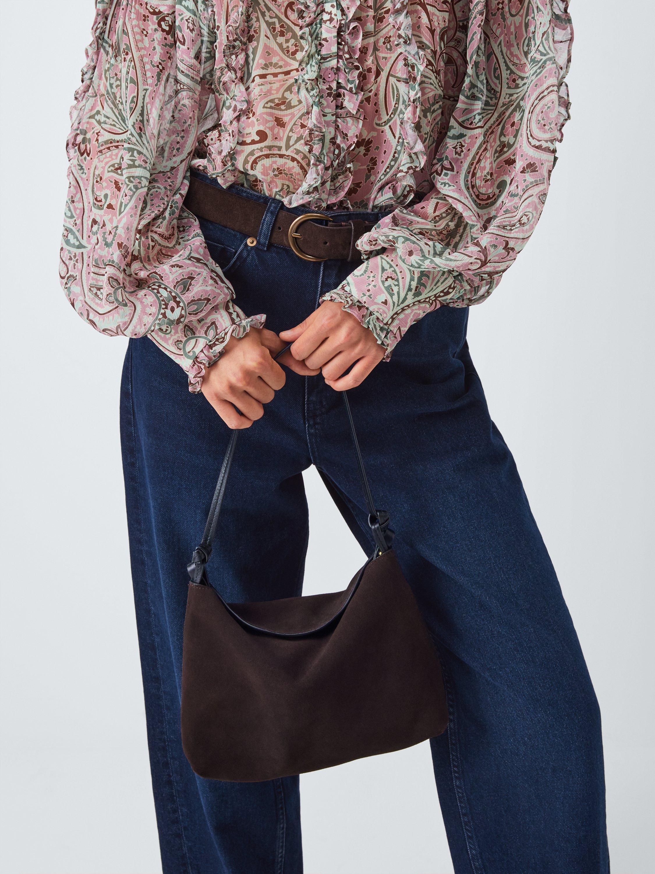 Product image 5 of 6, which shows AND/OR Mid Rise Barrel Leg Jeans, Dark Blue, 26R