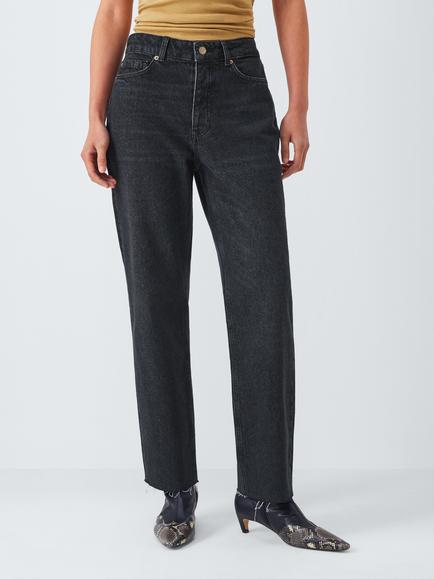 AND/OR Mid Rise Straight Leg Jeans, Black