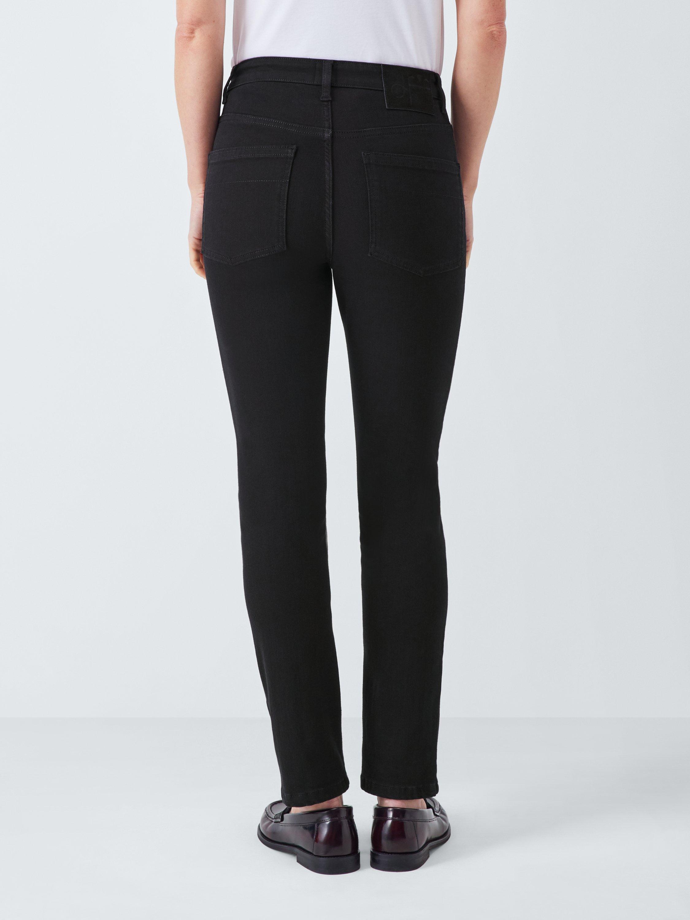 Product image 2 of 6, which shows John Lewis Mid Rise Skinny Jeans, Black, 8