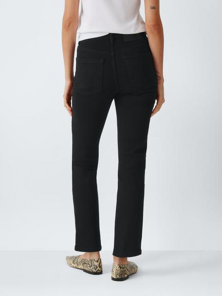 John Lewis Mid Rise Skinny Jeans - view 2, Black