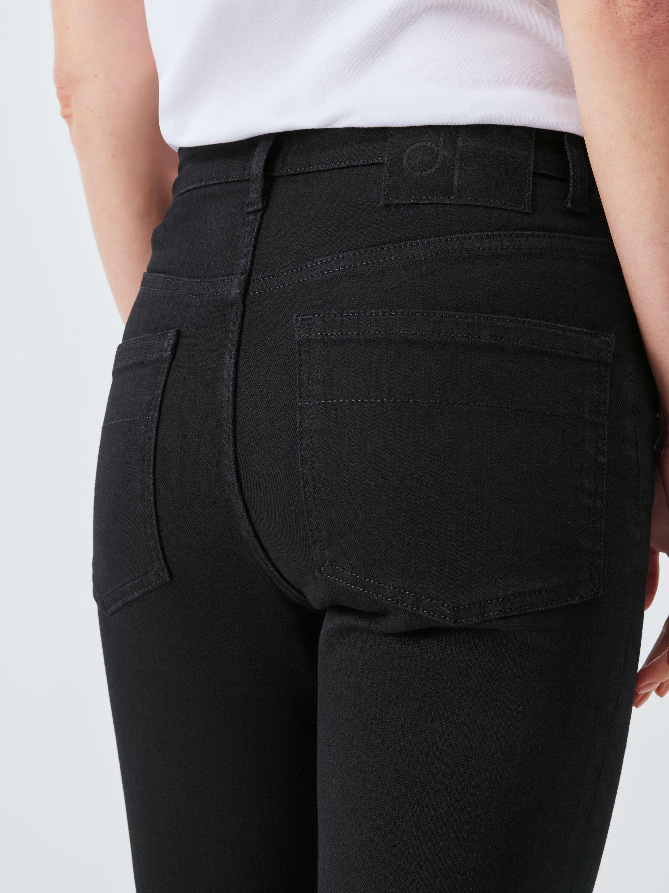 Product image 5 of 6, which shows John Lewis Mid Rise Skinny Jeans, Black, 8