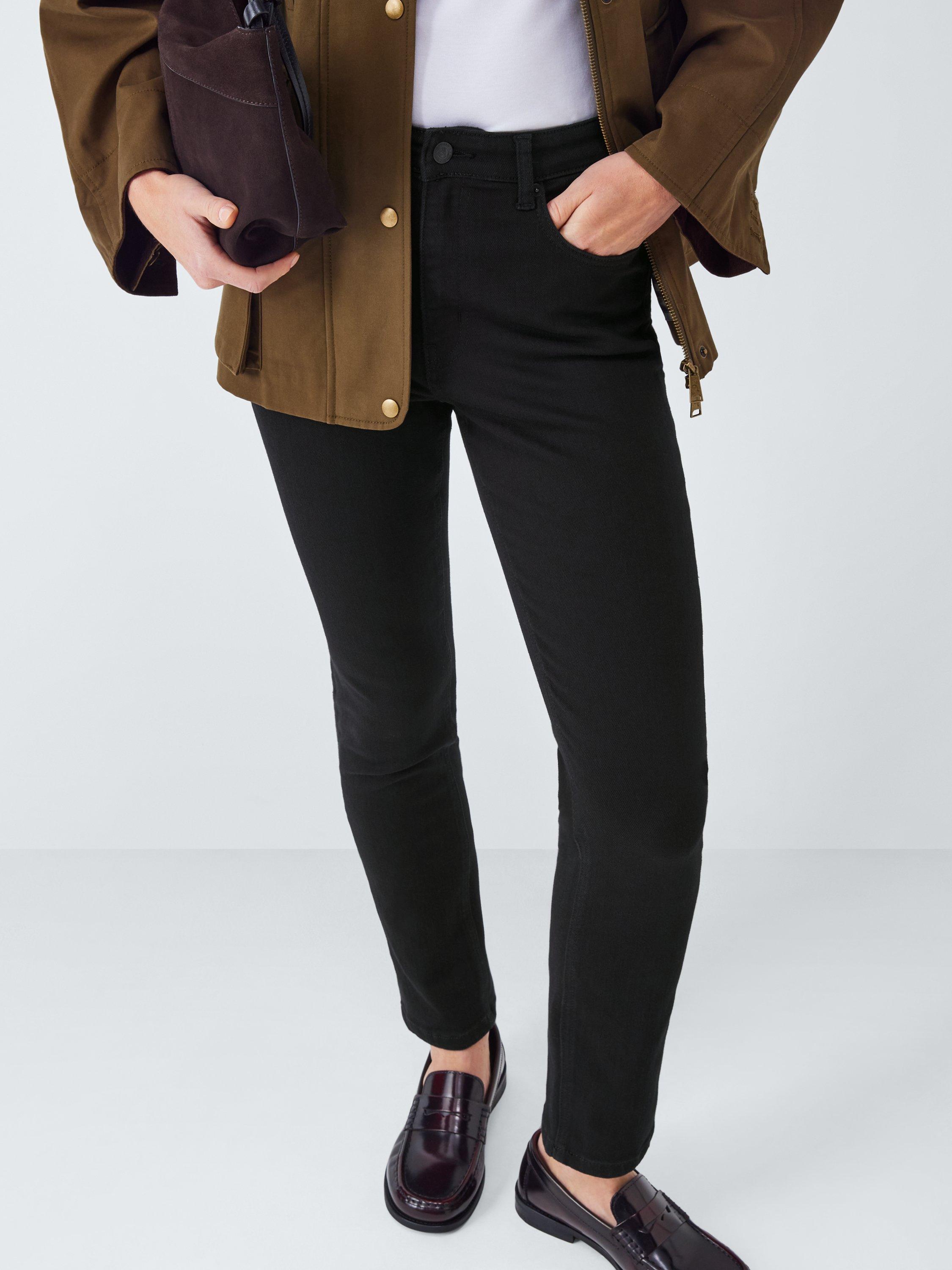 Product image 6 of 6, which shows John Lewis Mid Rise Skinny Jeans, Black, 8