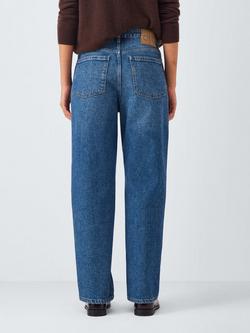 John Lewis Mid Rise Straight Jeans, Mid Blue - view 2, Mid Blue