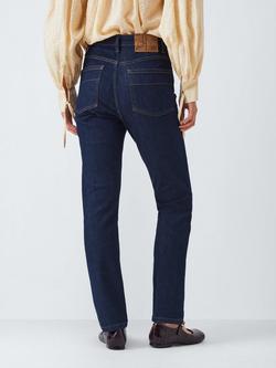 John Lewis Mid Rise Skinny Jeans - view 2, Dark Blue