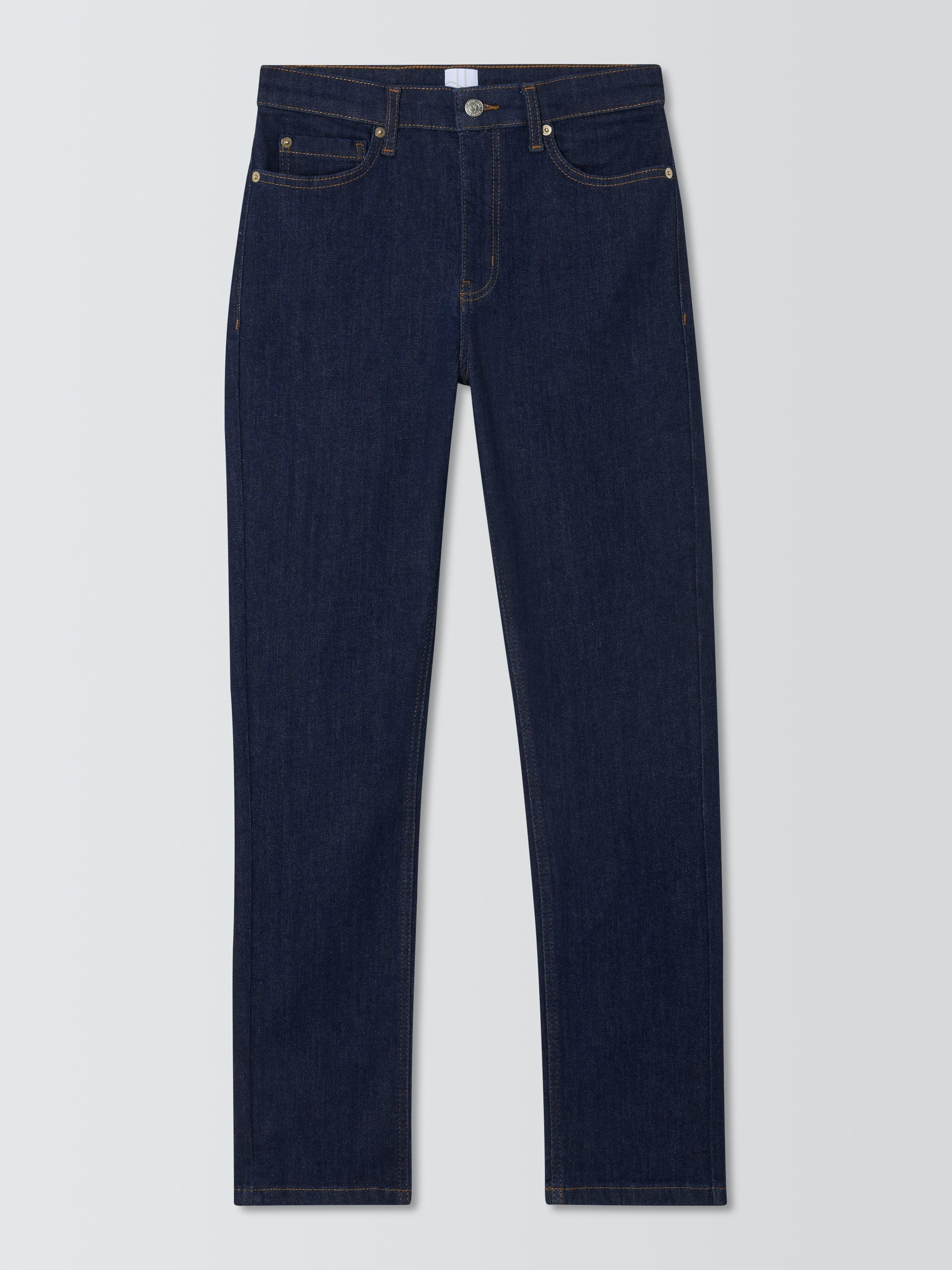 Product image 4 of 6, which shows John Lewis Mid Rise Skinny Jeans, Dark Blue, 8