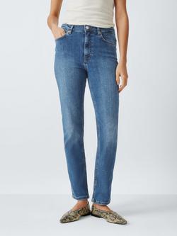 John Lewis Mid Rise Skinny Jeans, Mid Blue