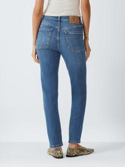 John Lewis Mid Rise Skinny Jeans - view 2, Mid Blue