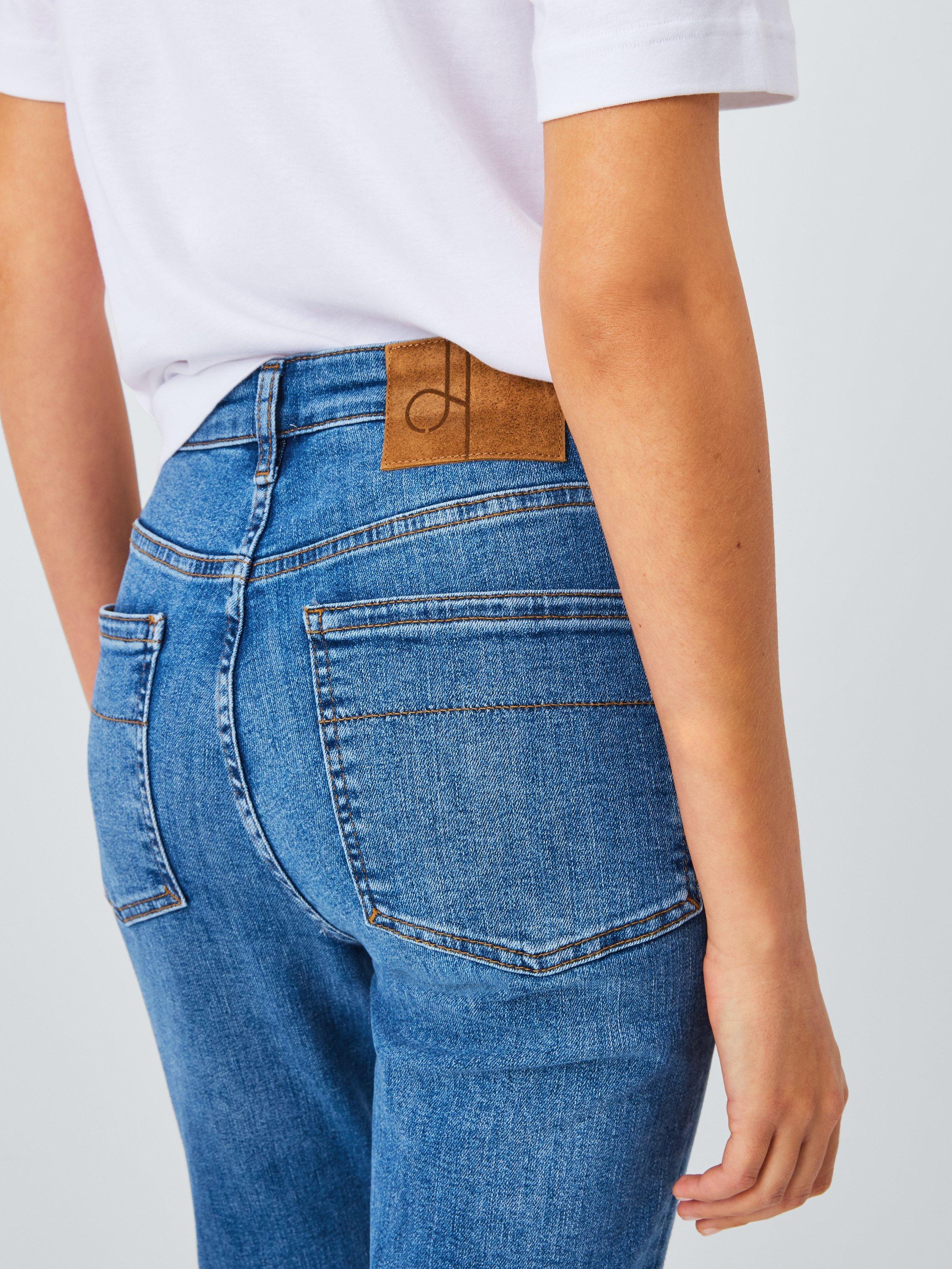 Product image 6 of 6, which shows John Lewis Mid Rise Skinny Jeans, Mid Blue, 8