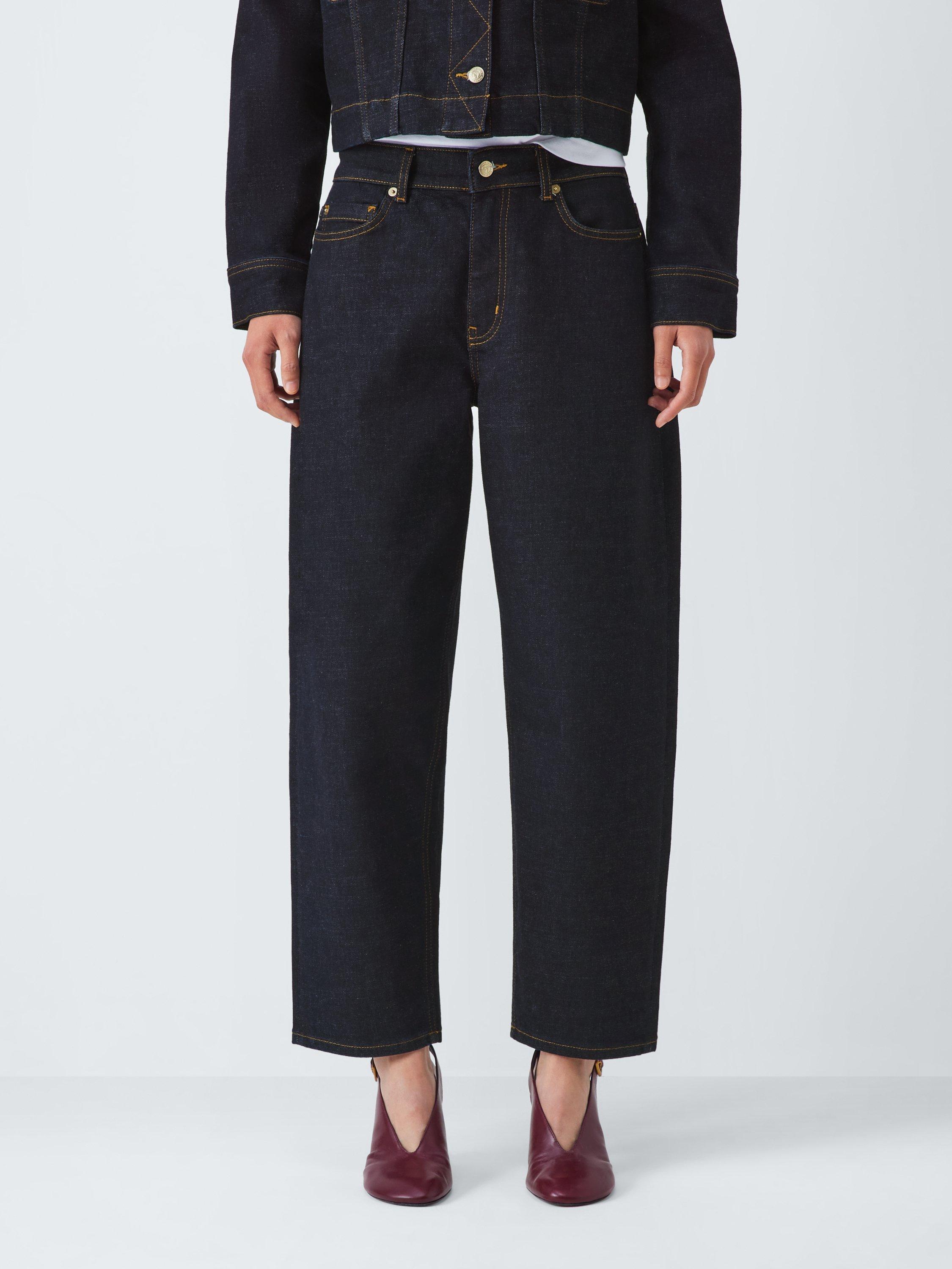 Product image 1 of 6, which shows John Lewis Tapered Leg Denim Jeans, Indigo, 8