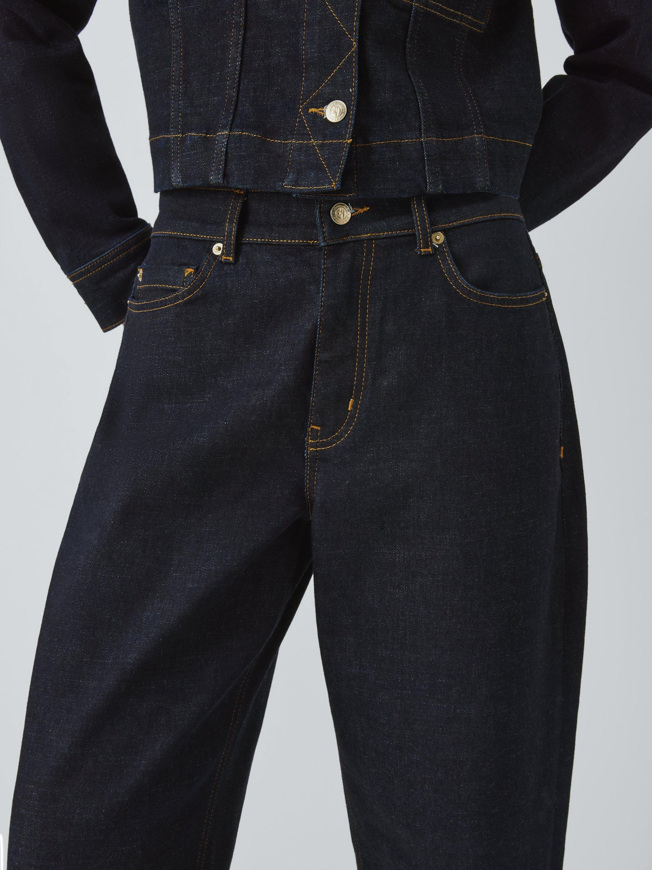 Product image 5 of 6, which shows John Lewis Tapered Leg Denim Jeans, Indigo, 8
