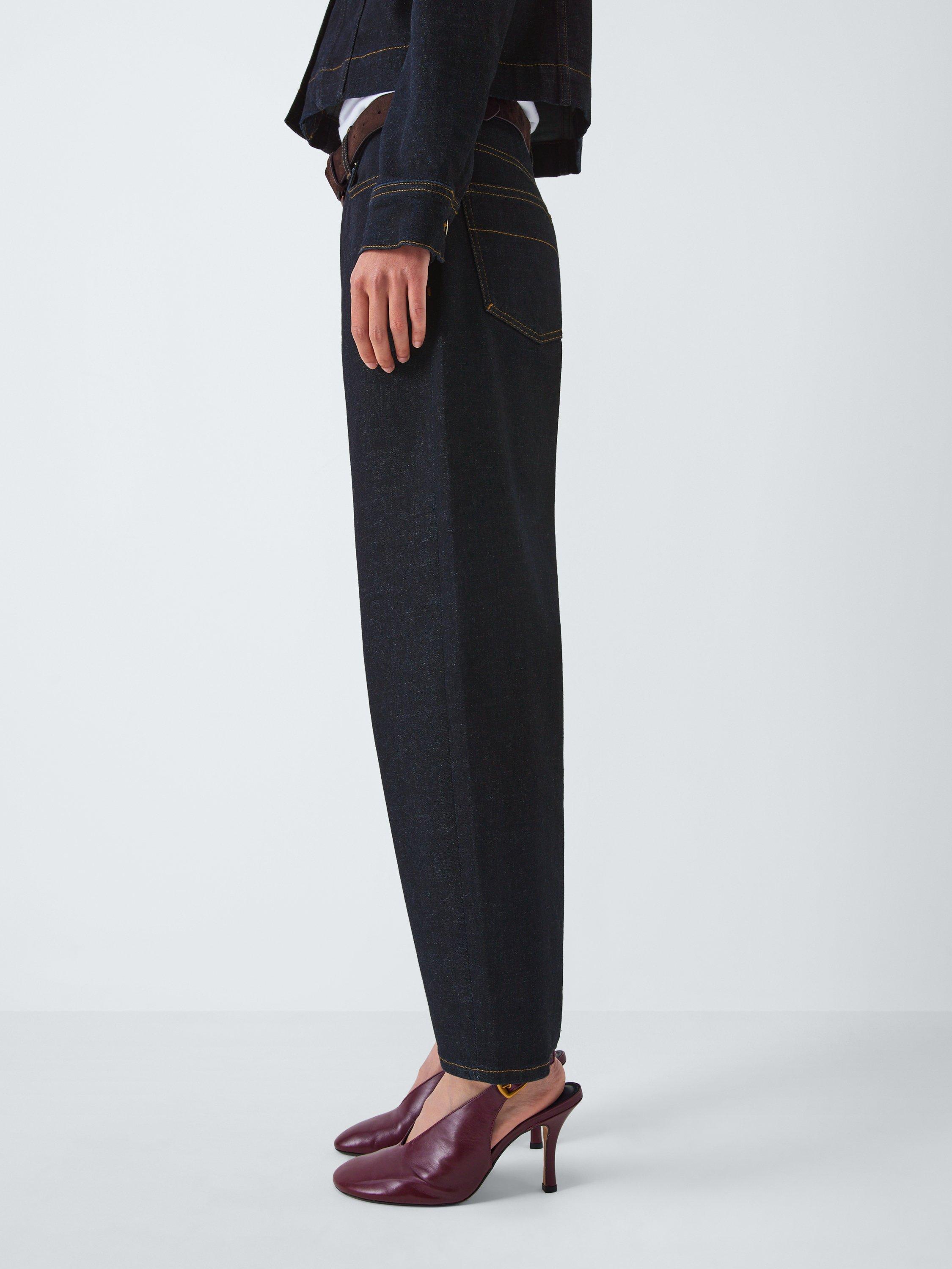 Product image 6 of 6, which shows John Lewis Tapered Leg Denim Jeans, Indigo, 8