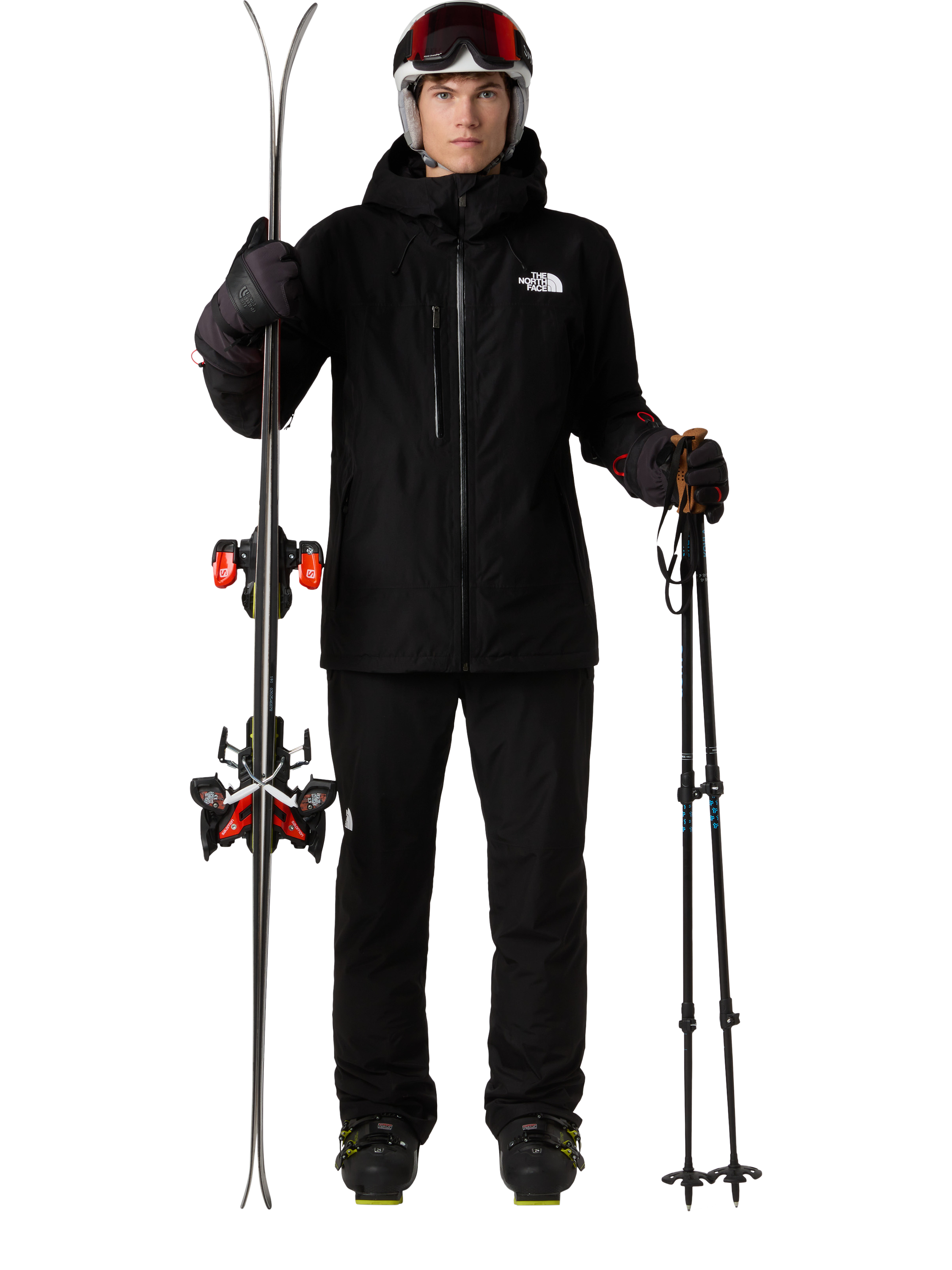 Product image 6 of 6, which shows The North Face Descendit Waterproof Ski Trousers, Black, S