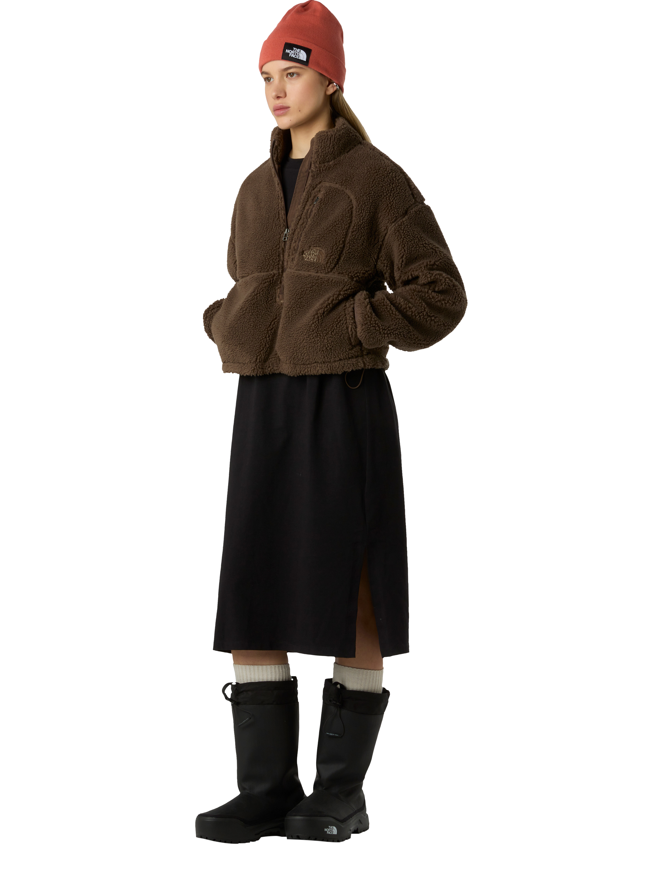 Product image 3 of 3, which shows The North Face Extreme Pile Pullover Fleece, Smokey Brown, S