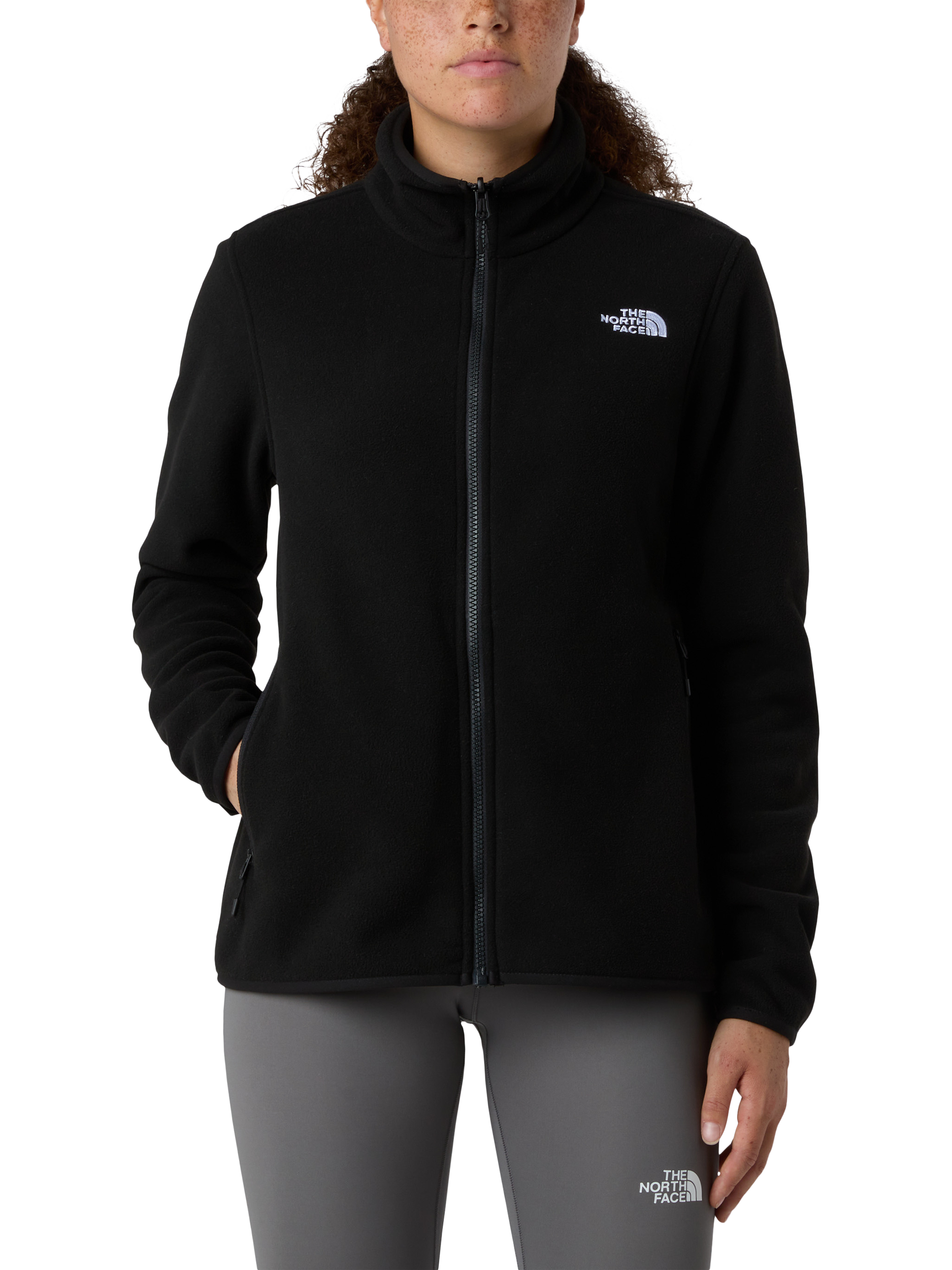 Product image 1 of 4, which shows The North Face Women's Glacier Full Zip Fleece, Black, S