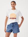 HUSH Le Soleil Graphic T-Shirt, Ecru