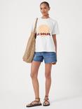 HUSH Le Soleil Graphic T-Shirt, Ecru