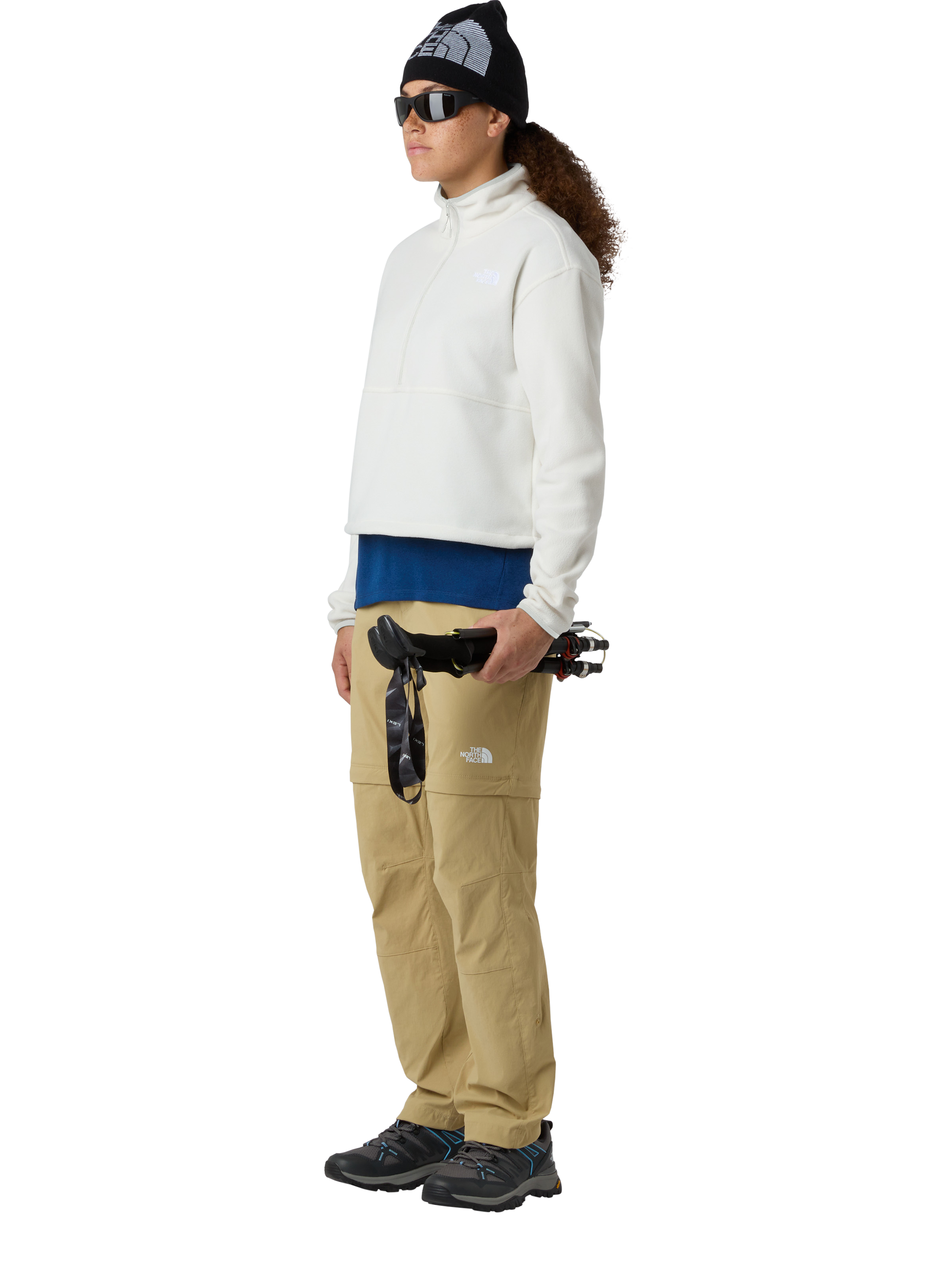 Product image 5 of 5, which shows The North Face Glacier 1/2 Zip Fleece, White Dune, L